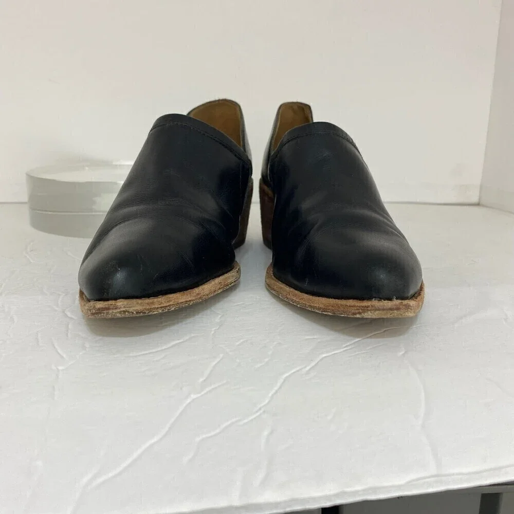 Madewell Women's The Brady Lowcut Ankle Booties Black Leather Size 7.5